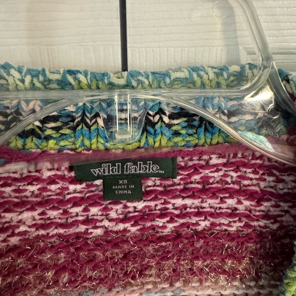 Wild Fable Cropped Colorful Striped Knit Cardigan Size XS New condition, unworn - Picture 5 of 6